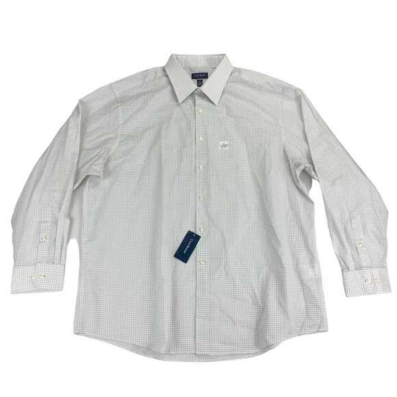 Club Room Other - Club Room Mens Regular Fit Check Dress Shirt White Gray XL 17-17.5